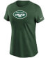 Women's Green New York Jets Logo Essential T-shirt
