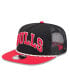ფოტო #2 პროდუქტის Men's Black/Red Chicago Bulls Throwback Team Arch Golfer Snapback Hat