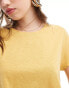 Фото #4 товара Superdry Slouchy cropped t-shirt in sauterne yellow