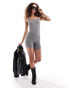 Фото #1 товара Noisy May ribbed lurex playsuit in dark grey