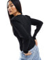 Фото #3 товара ONLY lightweight jumper in black