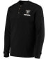 Фото #4 товара Men's Black Las Vegas Raiders Logo Maverick Thermal Henley Long Sleeve T-shirt