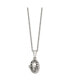 and Antiqued Oval Magnetic Prayer Box Cable Chain Necklace