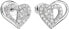 Фото #1 товара Серебряные серьги с цирконием белое сердце 11115.1