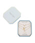 Фото #2 товара Unwritten 14K Gold Flash-Plated 3-Pieces White Enamel Genuine Crystal Heart Layered Pendants Set