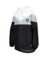 ფოტო #4 პროდუქტის Women's White, Silver Las Vegas Raiders Staci Half-Zip Hoodie Windbreaker Jacket