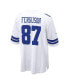 Men's Jake Ferguson White Dallas Cowboys Game Jersey