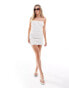 Фото #4 товара ASOS DESIGN cami strap with ruching mini dress in white