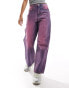 DTT baggy fit boyfriend jeans in purple wash lila, 34 - фото #4