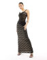 Fashionkilla lace overlay maxi skirt co-ord in black