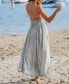 ფოტო #3 პროდუქტის Women's Halter Ruched Maxi Beach Dress