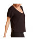 ფოტო #3 პროდუქტის Women's V-Neck Plus Size Indio Rib Tee