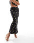 River Island ditsy floral maxi skirt co-ord in black