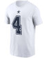 Фото #3 товара Men's Dak Prescott White Dallas Cowboys Name and Number T-shirt