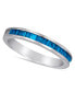 ფოტო #1 პროდუქტის Sterling Silver Ring, Blue Diamond Baguette Ring (1/2 ct. t.w.)