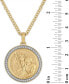 Фото #5 товара Diamond St. Christopher Medallion 22" Pendant Necklace (1/4 ct. t.w.) in 18k Gold-Plated Sterling Silver, Created for Macy's