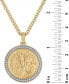 Diamond St. Christopher Medallion 22" Pendant Necklace (1/4 ct. t.w.) in 18k Gold-Plated Sterling Silver, Created for Macy's