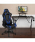 Gaming Desk & Chair Set - Cup Holder, Headphone Hook, And Monitor Stand