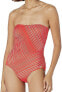 Фото #1 товара Vince Camuto 285749 Women's Standard Stripe Spliced Bandeau One Piece, Size 8