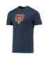 Фото #3 товара Men's Charcoal, Navy Chicago Bears Meter T-shirt and Shorts Sleep Set