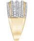 ფოტო #3 პროდუქტის Diamond Princess & Round Multirow Statement Ring (1 ct. t.w.) in 14k Gold
