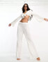 Фото #8 товара ASOS DESIGN premium embellished long sleeve beach crop top in white