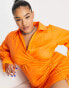 I Saw It First Plus ruched side shirt dress in orange