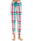 Фото #1 товара Women's Printed Drawstring Jogger Pajama Pants