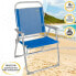 Фото #6 товара Пляжный стул Aktive Gomera Синий 48 x 88 x 50 cm Алюминий Складной (4 штук)
