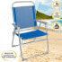 Beach Chair Aktive Gomera Blue 48 x 88 x 50 cm Aluminium Foldable (4 Units)