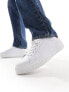 Tommy Jeans leather outsole trainers in white