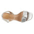 Фото #3 товара Sam & Libby Jordan Sandals Women's US 8 Silver Adjustable Ankle Strap High-Heel