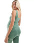 Фото #2 товара Mamalicious Maternity seamless vest top co-ord in ivy green