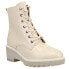 Corkys Ghosted Round Toe Wedge Womens Off White Casual Boots 80-9995-CREA