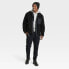 Фото #2 товара Men's High Pile Fleece Faux Fur Jacket - Goodfellow & Co Black S