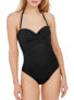 Фото #2 товара Kate Spade New York 266631 Women's Molded Cup Bandeau One-Piece Swimsuit Size M