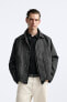 Фото #4 товара Куртка из смесовой ткани с восковым покрытием ZARA Linen blend