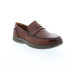 Фото #2 товара Florsheim Central Penny Mens Brown Leather Loafers & Slip Ons Penny Shoes 11.5