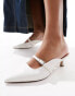 Фото #4 товара ASOS DESIGN Samson mary jane kitten heeled mules in off white