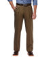 Men's Premium No Iron Khaki Classic Fit Pleat Hidden Expandable Waist Pants