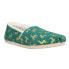 Фото #2 товара TOMS Alpargata Graphic Cozy Slip On Womens Green Flats Casual 10019281T