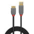 Фото #4 товара Lindy 3m USB 3.2 Type A to Micro-B Cable - Anthra Line - 3 m - USB A - Micro-USB B - USB 3.2 Gen 1 (3.1 Gen 1) - 5000 Mbit/s - Black