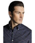 ფოტო #3 პროდუქტის Men's Slim Fit Button-Down Collar Non-Iron Stretch Poplin Check Shirt