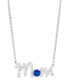 Birthstone Mom Necklace In Silver Plate