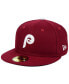 ფოტო #1 პროდუქტის Philadelphia Phillies Authentic Collection 59FIFTY Fitted Cap