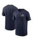 Фото #1 товара Men's College Navy Seattle Seahawks Infograph Lockup Performance T-shirt