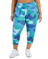Plus Size Printed Cropped Compression Leggings, Created for Macy's