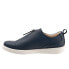 Фото #4 товара Trotters Anika T2173-400 Womens Blue Wide Leather Lifestyle Sneakers Shoes 11