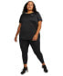 ფოტო #4 პროდუქტის Plus Size Active Dri-FIT Women's Short-Sleeve Logo T-Shirt