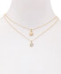 Фото #2 товара GUESS gold-Tone 2-Pc. Set Crystal Celestial Pendant Necklaces, 16" + 2" extender